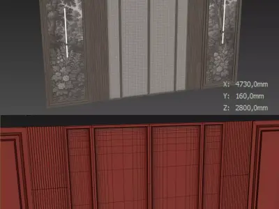 Decorative V91 Wall Panels 3D model