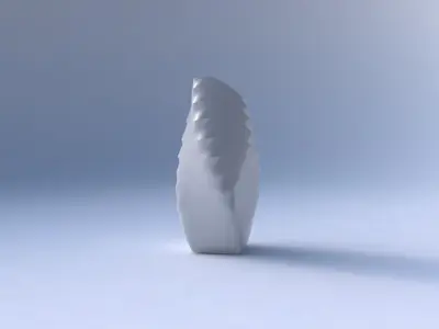Vase twisted arc quadratic with curved horizontal sections 3D print model