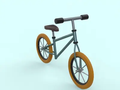 bicycle Low-poly 3D model 7