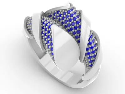 Jewelry Diamond Ring Model RG34 Free 3D print model