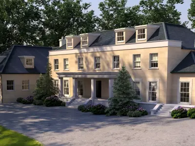 Modern Classic Luxury Villa Exterior 3D Model Low-poly 3D model