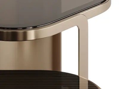 Fendi Casa Bent Glass Coffee Table 3D model