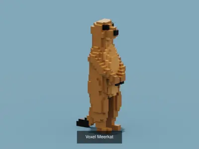 100 Voxel Animals 3D Model Collection
