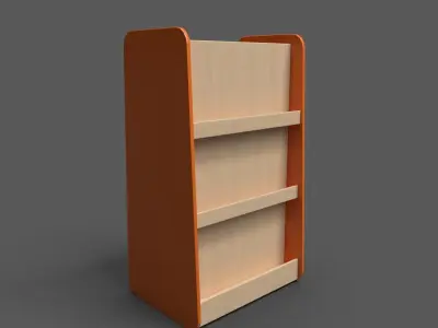 Large Shelf Orange Low-poly 3D model