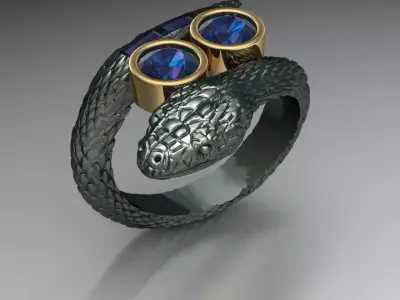 Cobra snake ring 3D print model