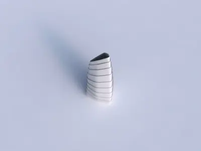 Vase tipped triangle with horizontal layers 3D print model