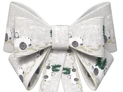 Christmas Bow Ribbon 04 Low-poly 3D model