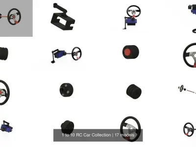 1 to 10 RC Car Collection 3D Model Pack