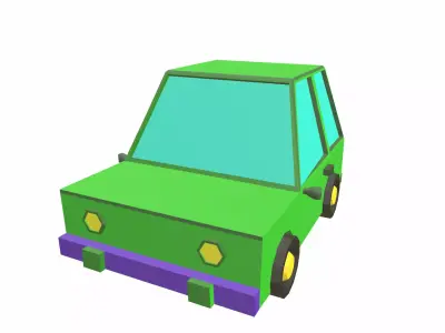 Cartton Car low poly Low-poly 3D model