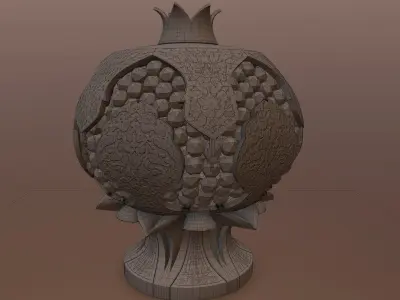Pomegranate Souvenir Low-poly 3D model