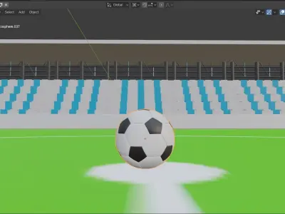 Low-poly Football Stadium Version 1 Free 3D model