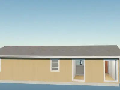 Ranch Style House 4 3D model