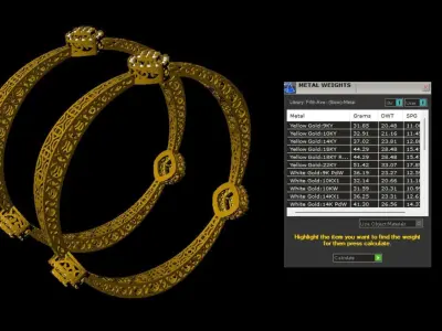 Diamond BANGLE Jali design 3D print model