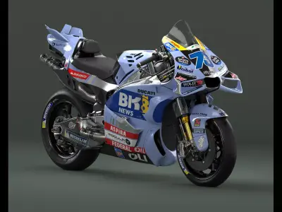 MotoGP Greseni Ducati Low-poly 3D model