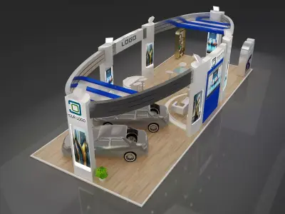 Booth Exhibition Stand a225b 3D model