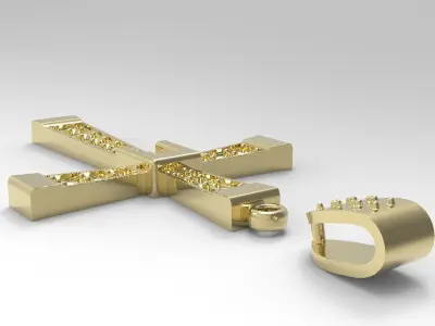 Cross diamond 3D print model