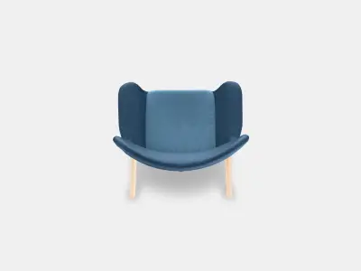 VEDBO High-back armchair 1 Low-poly 3D model