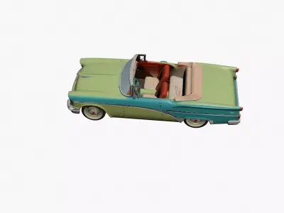1950s Early Vintage Classic Convertible 3D model 3D model