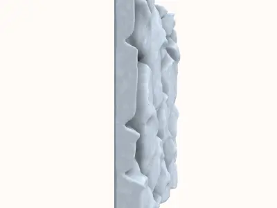 Fractured Limestone Wall Prop 3D model