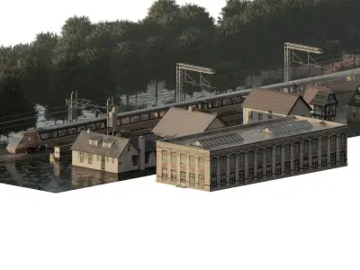 TRAIN CLASS 370 3D model