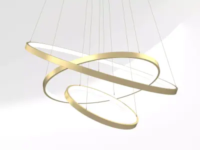Modern Circular LED Chandelier 3D model