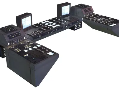 Overlay station Electronics Scenery Environment Pack Sci Fi  Low-poly 3D model