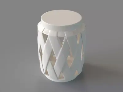 Lattice Ceramic Side Table 3D model
