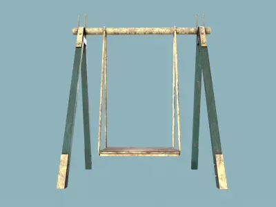 Old Swings Low-poly 3D model