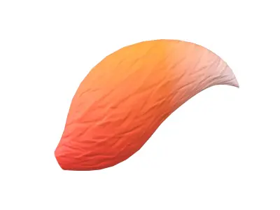 Fox Tail v1 001 Low-poly 3D model