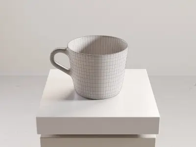 Modern Glass Cup for Coffee and Tea 3D model