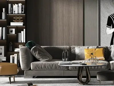 Modern Room Style Luxury Living 3D model