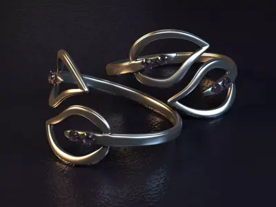 fashion ring A007 3D print model