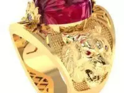 lion head ring  3D model