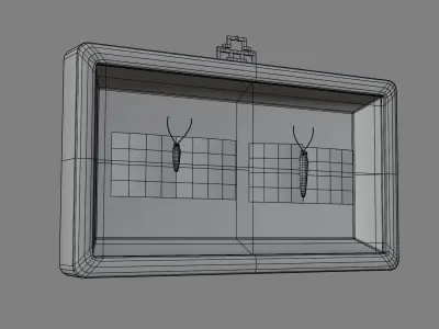 Display Case with two butterflies 3D model