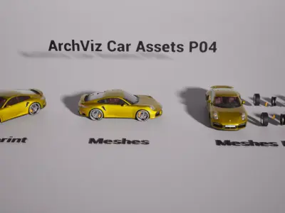 ArchViz Car Assets P04 - Unreal Engine 5 3D model