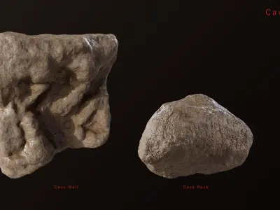 Cave Environment For Unreal Engine 5 Low-poly 3D model