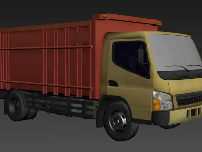 Truck 3d lowpoly design Low-poly 3D model