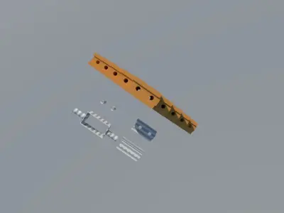 interlocking brick form for manual production 3D model