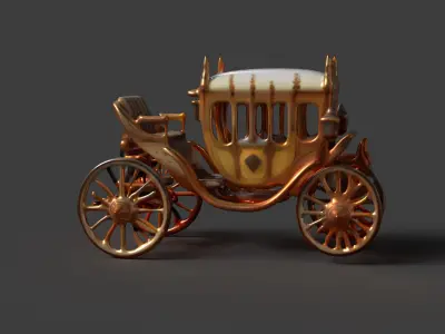 Chinese ancient carriage figure  Low-poly 3D model by aceimagedesign-1 - Low-poly
