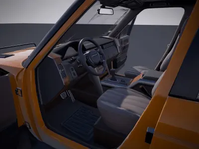 Offroad vehicle Low-poly 3D model