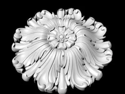 Central decor ornament for furniture 3D model 448