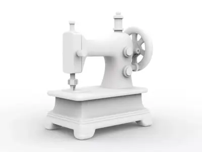 Low-Poly Sewing Machine 3D Printable 3D print model