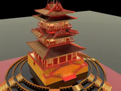 Chinese palace temple  3D model