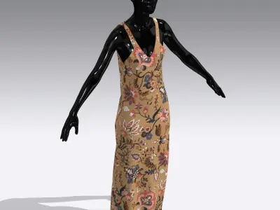  Woman Cloth Dress Low-poly 3D model purchase