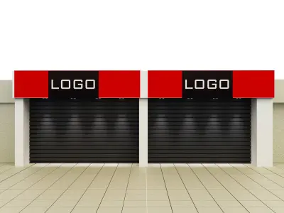  Car service entrance logo sign a615f 3D model