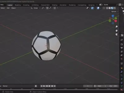 Soccer Ball Free low-poly 3D model 4