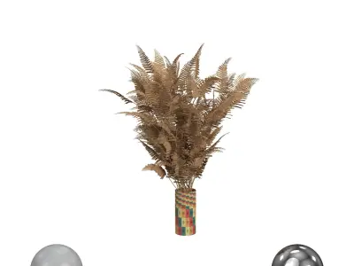 Fern Bouquet in Vase 3D model