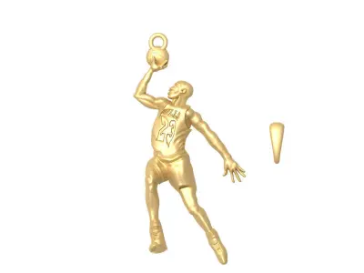 basketball player pendant 3D print model