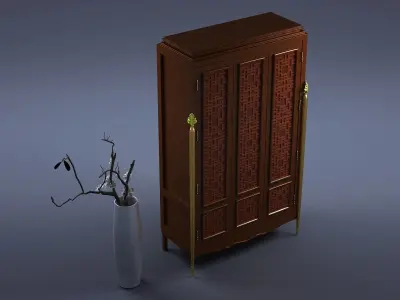 cabinet cabinet wardrobe sofa bed table bookshelve 3D model