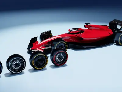 RACING CAR RIG READY 3D model